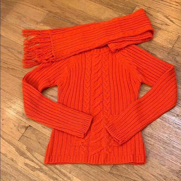 Orange Sweater and Scarf - Picture 2 of 9